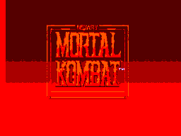 Mortal Kombat title screen for Sega Master System